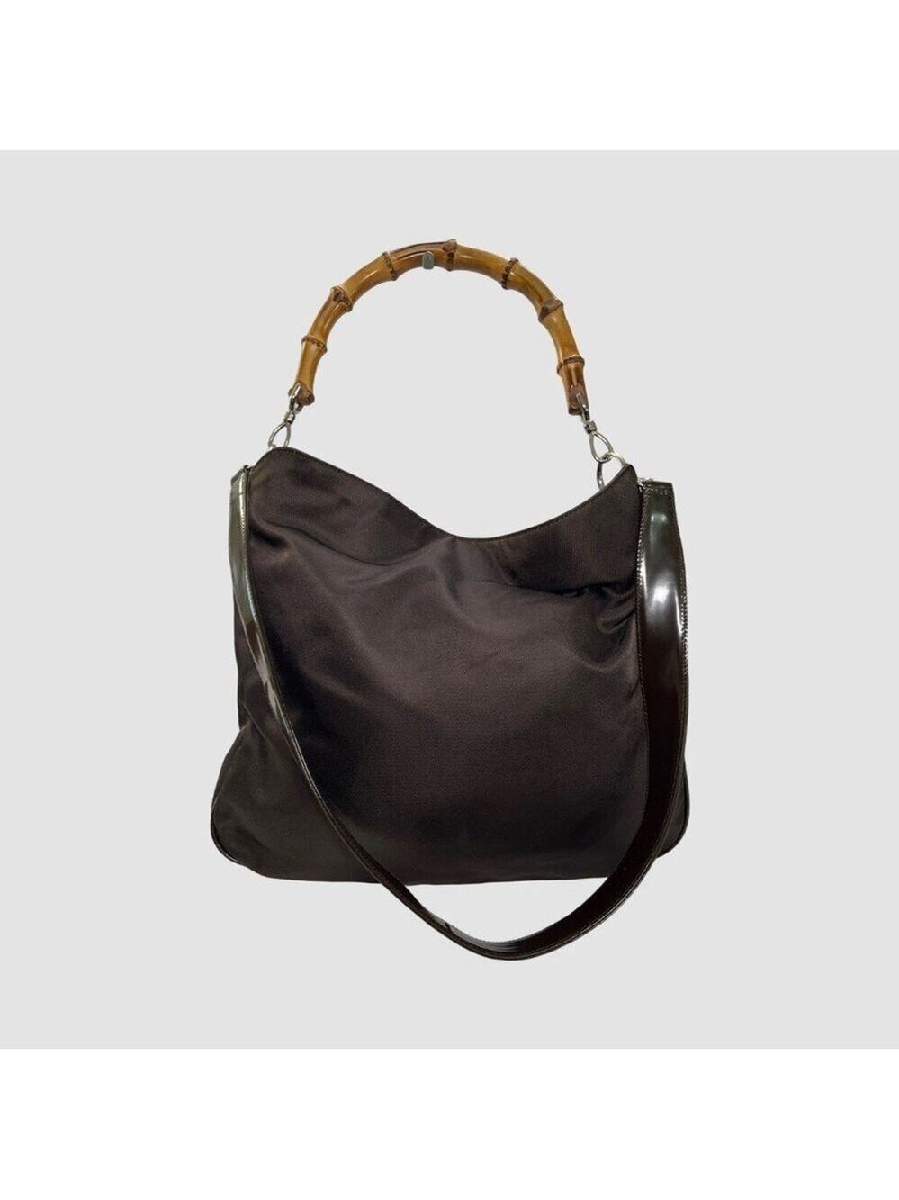 Gucci  Bamboo Hobo Shoulder Bag Medium Casual Handbag 1990’s Vintage
